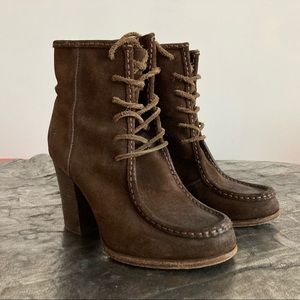 Frye brown suede boots